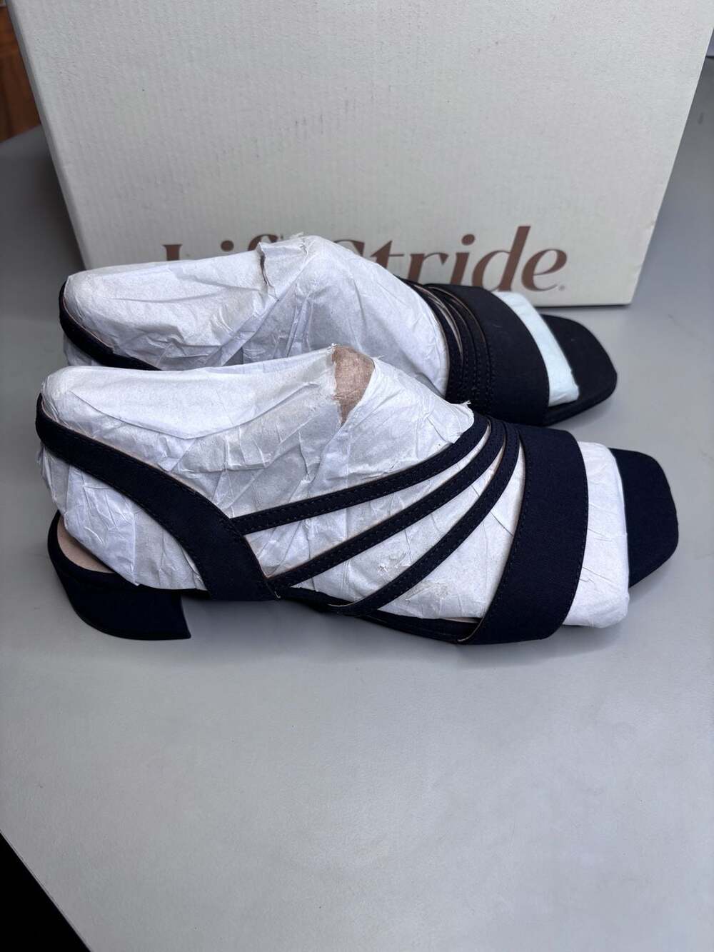 LifeStride Joy 2 Strappy Slingback Block Heel Sandals size 9